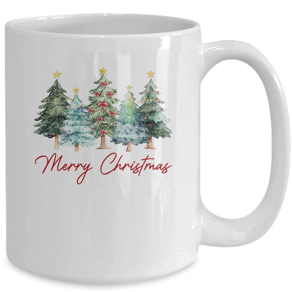 Merry Christmas Tree Vintage Christmas Classic Xmas Holiday Mug | siriusteestore