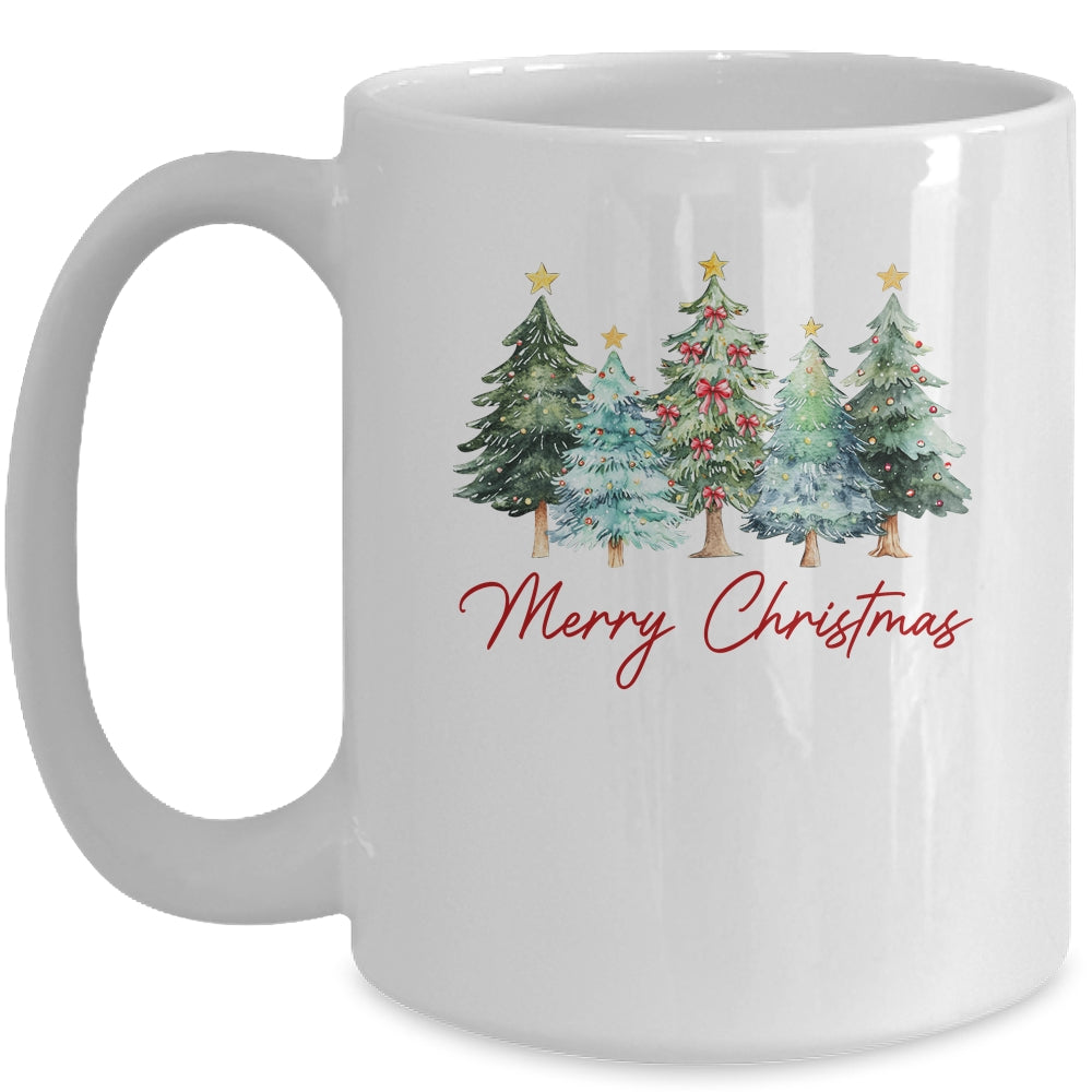 Merry Christmas Tree Vintage Christmas Classic Xmas Holiday Mug | siriusteestore