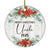 Merry Christmas Uncle 2024 Ornament New Uncle Farmhouse Rustic Gray Wood Deep Red Poinsettia Flower Decoration Christmas Tree Ornament | siriusteestore