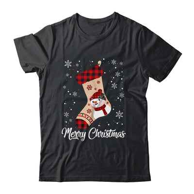Merry Christmas Women Men Kids Funny Xmas Stocking Red Plaid Shirt & Sweatshirt | siriusteestore