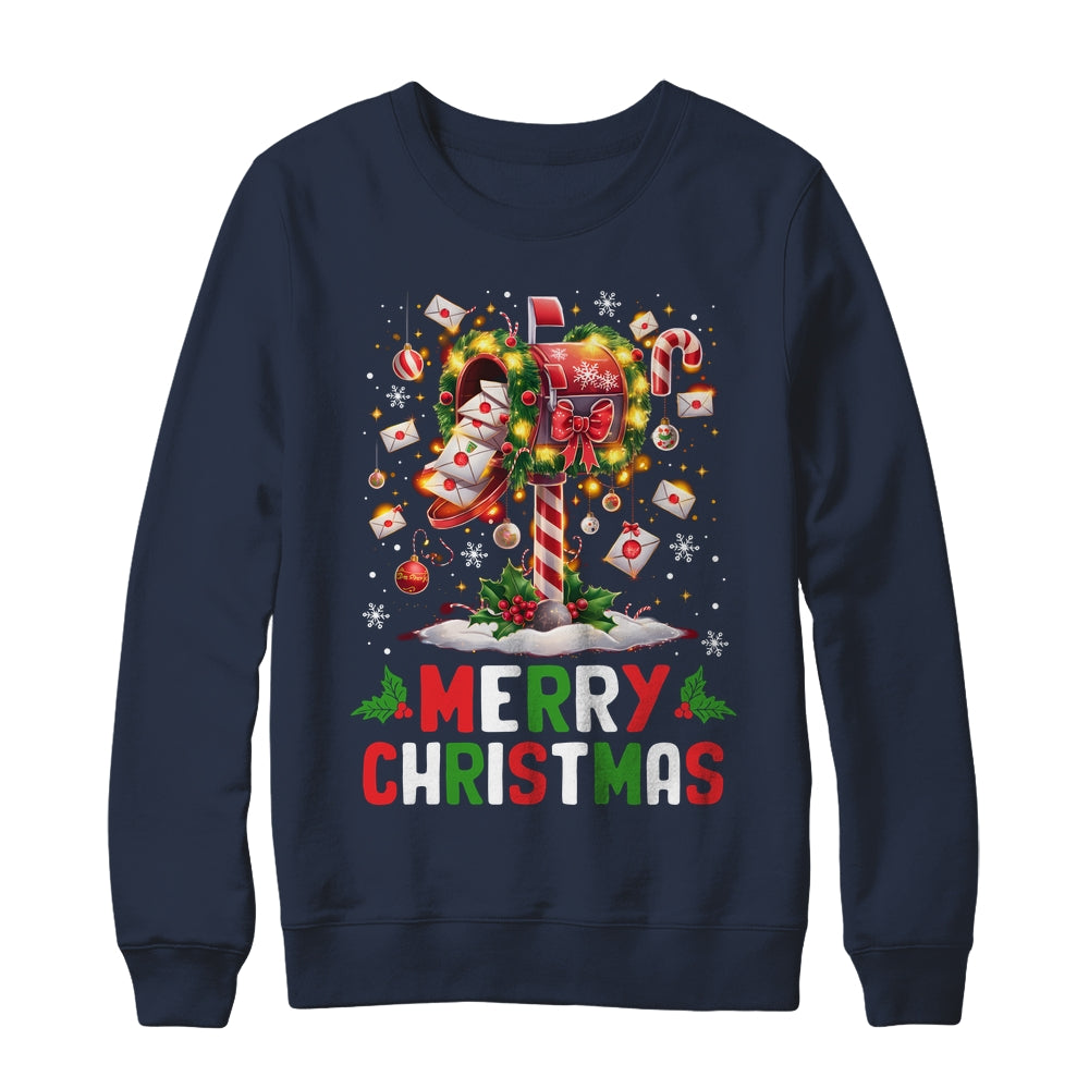 Merry Christmas Xmas Postal Worker Funny Carrier Mailman Shirt & Sweatshirt | siriusteestore