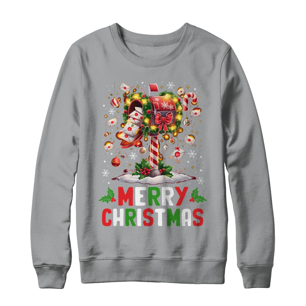 Merry Christmas Xmas Postal Worker Funny Carrier Mailman Shirt & Sweatshirt | siriusteestore
