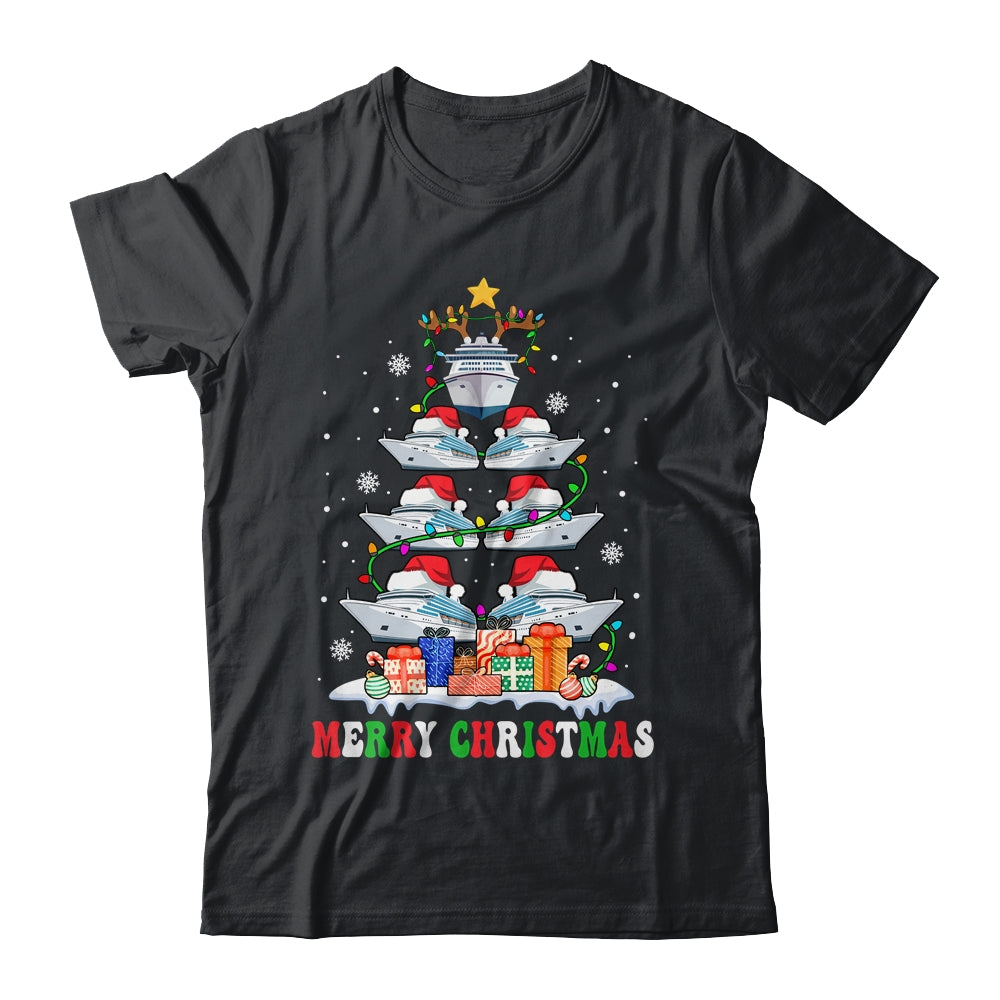 Merry Christmas Xmas Tree Reindeer Santa Cruise Ships Xmas Shirt & Sweatshirt | siriusteestore