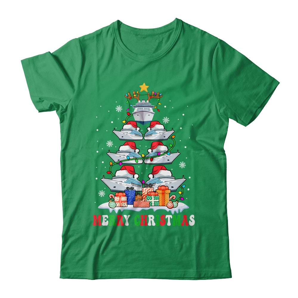 Merry Christmas Xmas Tree Reindeer Santa Cruise Ships Xmas Shirt & Sweatshirt | siriusteestore