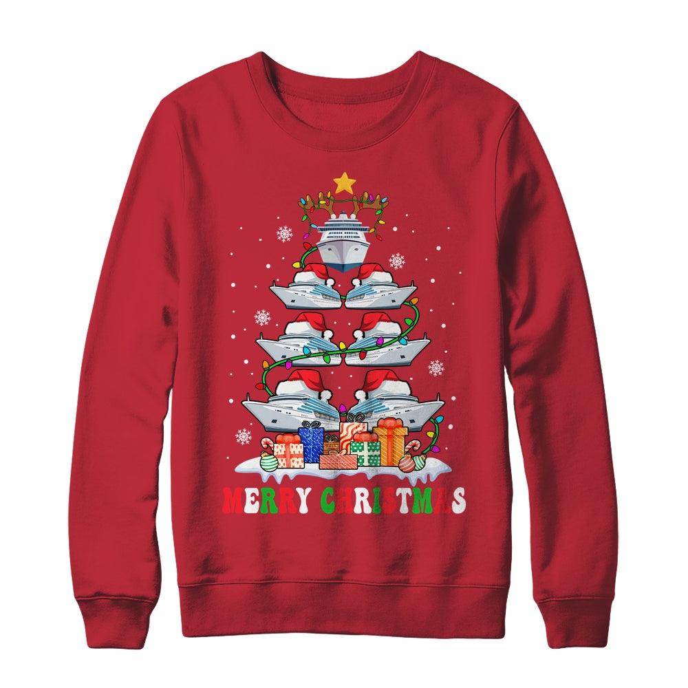 Merry Christmas Xmas Tree Reindeer Santa Cruise Ships Xmas Shirt & Sweatshirt | siriusteestore