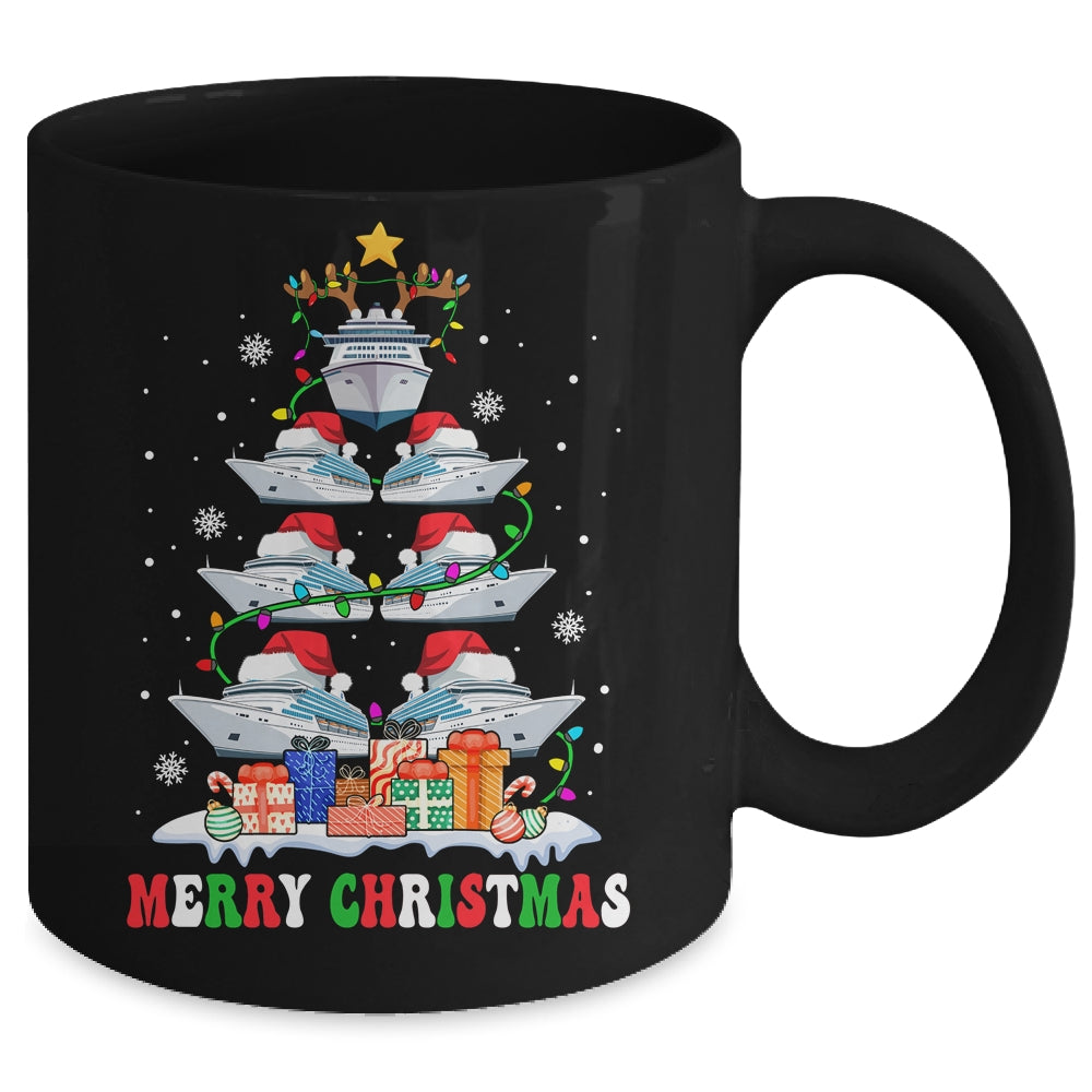 Merry Christmas Xmas Tree Reindeer Santa Cruise Ships Xmas Mug | siriusteestore