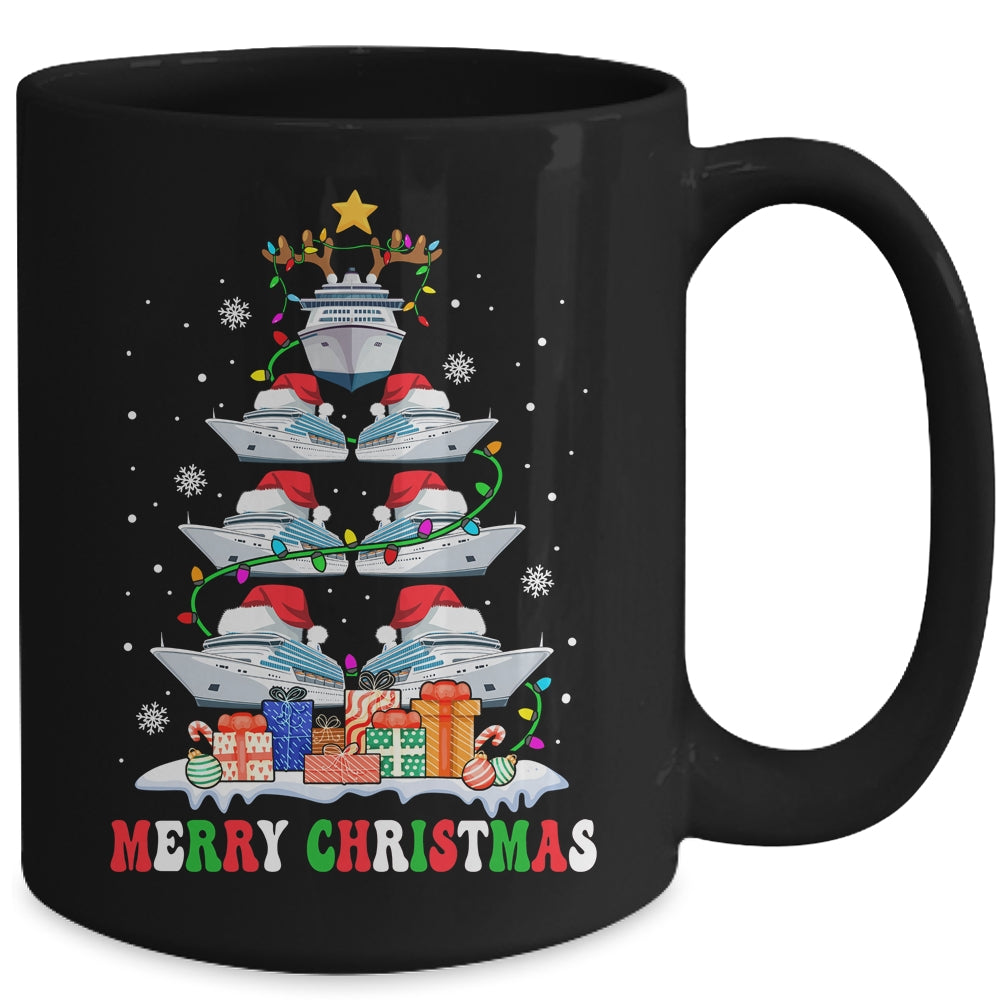 Merry Christmas Xmas Tree Reindeer Santa Cruise Ships Xmas Mug | siriusteestore