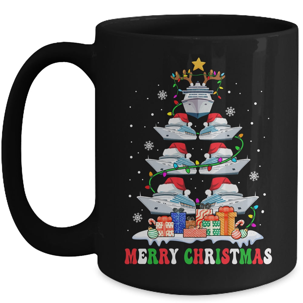 Merry Christmas Xmas Tree Reindeer Santa Cruise Ships Xmas Mug | siriusteestore