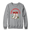 Merry Christmas Y'all Howdy Christmas Boots Cowgirl Coquette Shirt & Sweatshirt | siriusteestore