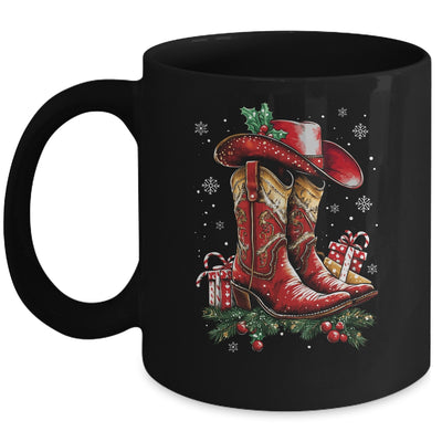 Merry Christmas Y'all Western Country Cowboy Cowgirl Boots Mug | siriusteestore