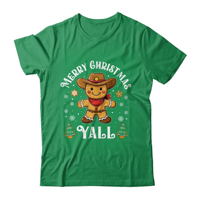 Merry Christmas Yall Gingerbread Cowboy Howdy Western Xmas Shirt & Sweatshirt | siriusteestore