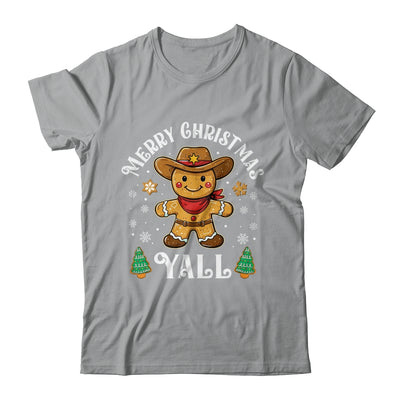 Merry Christmas Yall Gingerbread Cowboy Howdy Western Xmas Shirt & Sweatshirt | siriusteestore