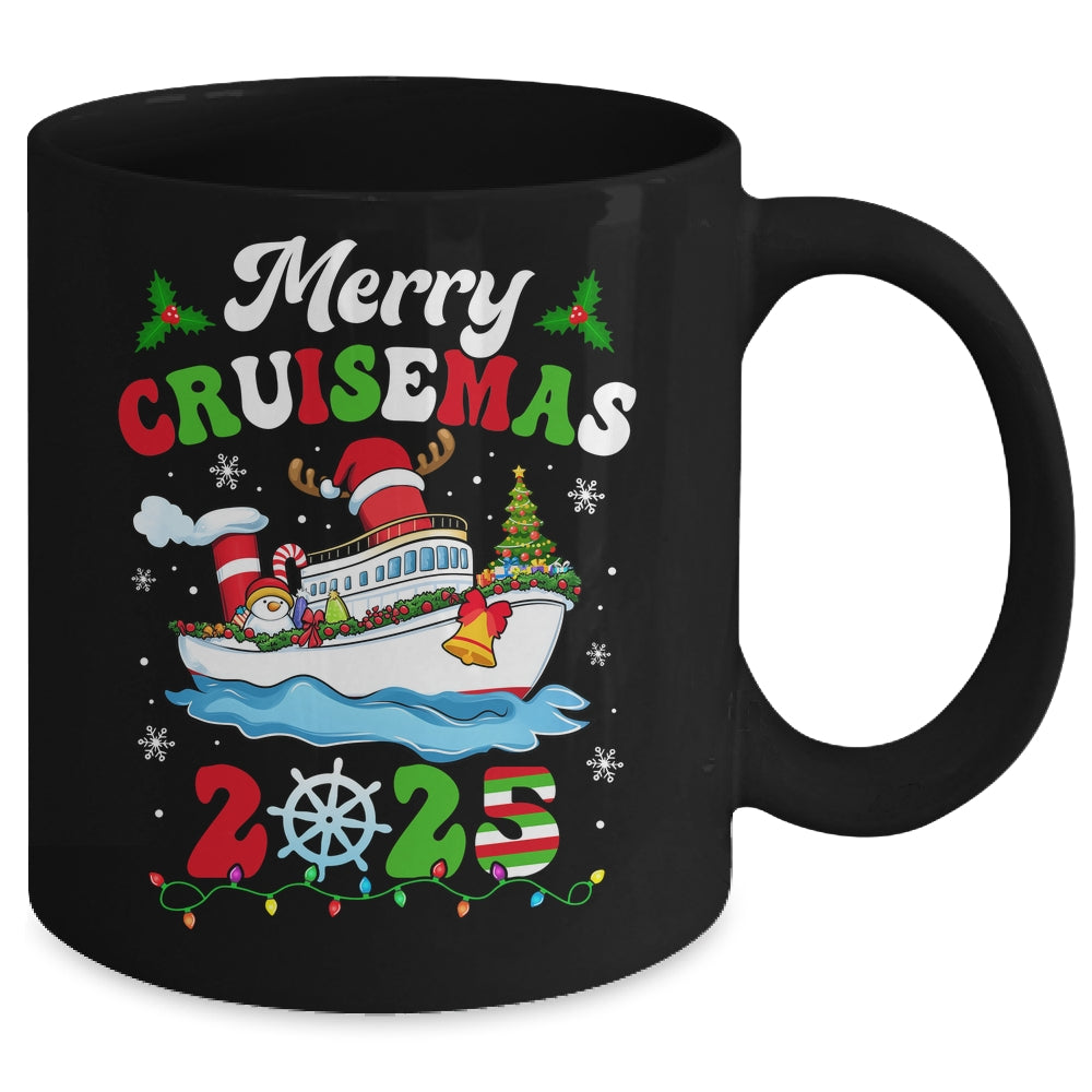 Merry Cruisemas 2025 Christmas Cruise Ship Santa Reindeer Mug | siriusteestore