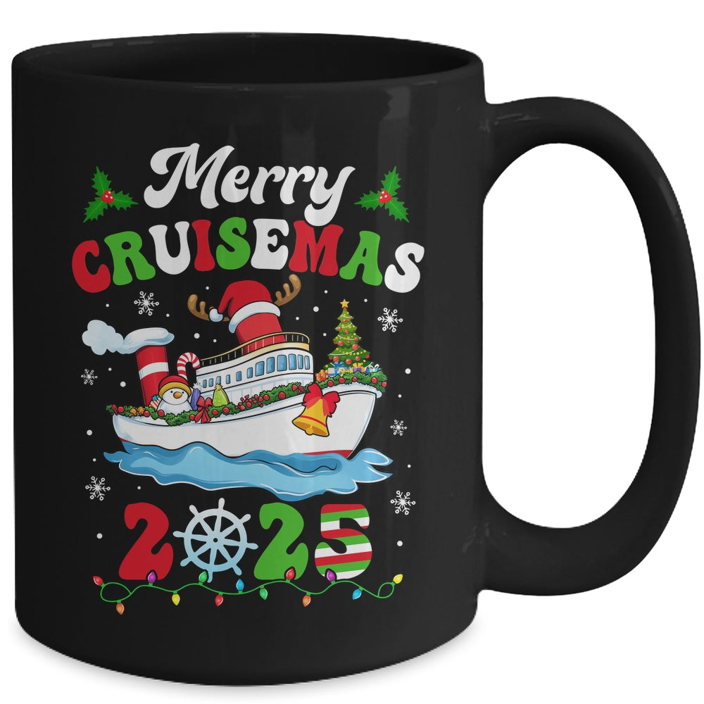 Merry Cruisemas 2025 Christmas Cruise Ship Santa Reindeer Mug | siriusteestore