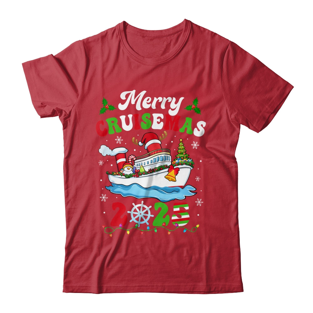 Merry Cruisemas 2025 Christmas Cruise Ship Santa Reindeer Shirt & Sweatshirt | siriusteestore
