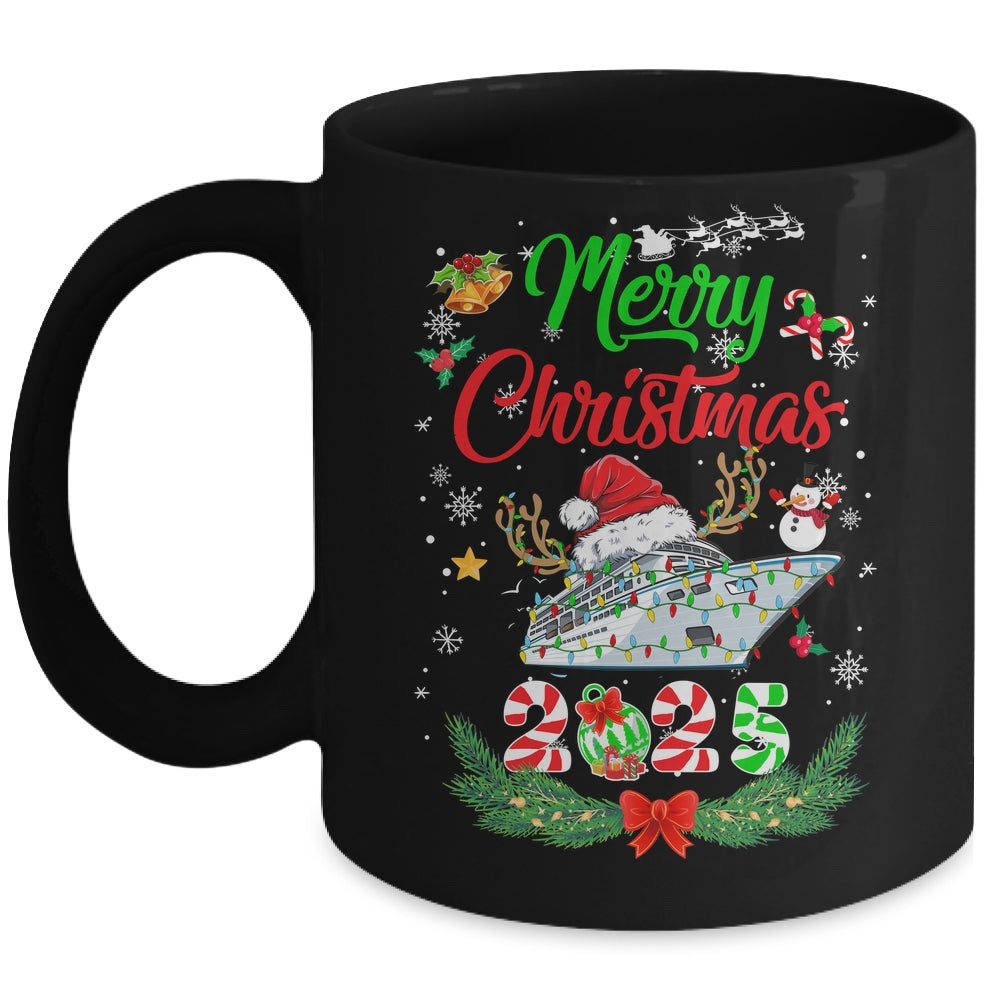 Merry Cruisemas 2025 Christmas Santa Reindeer Cruise Funny Mug | siriusteestore