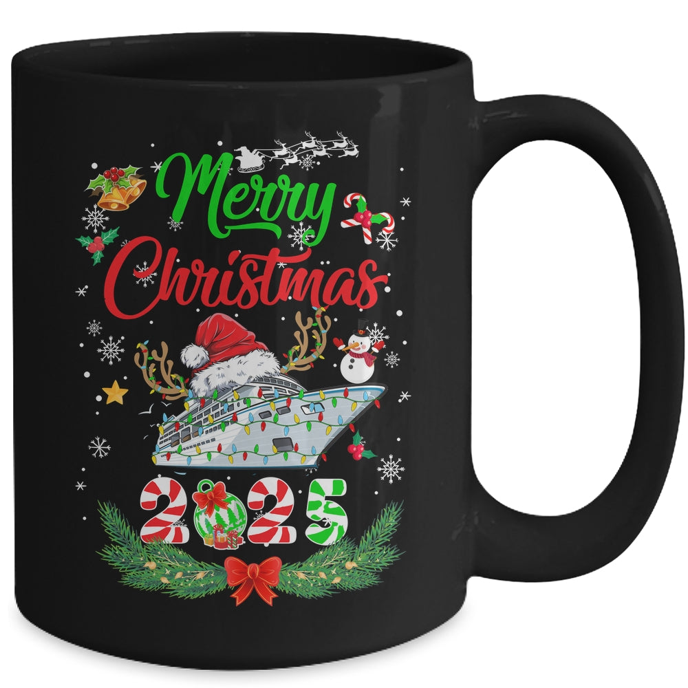 Merry Cruisemas 2025 Christmas Santa Reindeer Cruise Funny Mug | siriusteestore