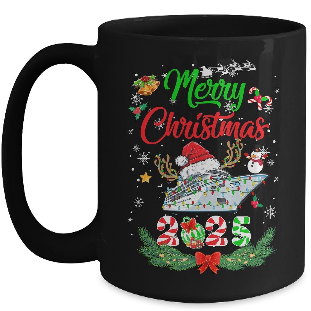 Merry Cruisemas 2025 Christmas Santa Reindeer Cruise Funny Mug | siriusteestore