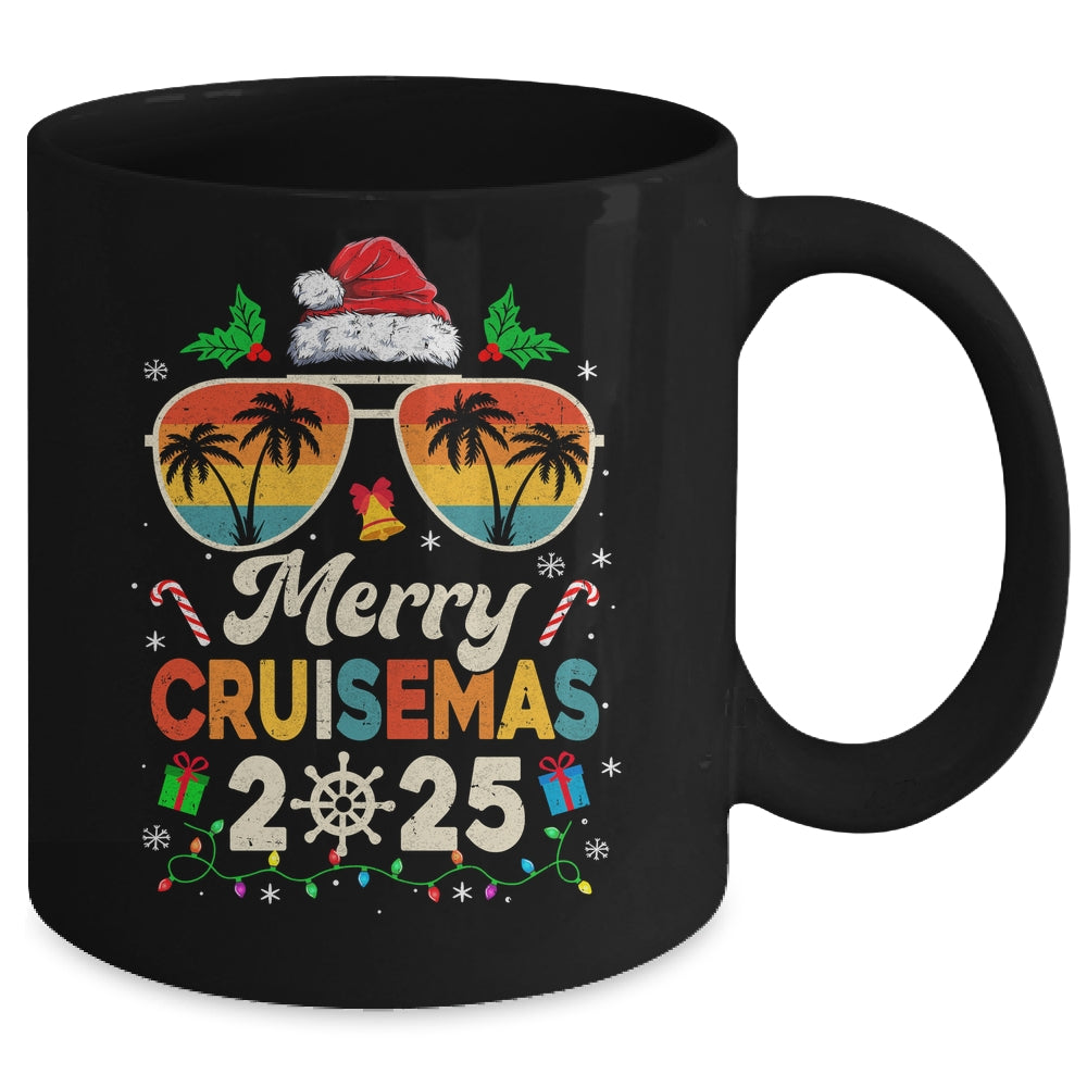 Merry Cruisemas 2025 Christmas Santa Reindeer Cruise Retro Mug | siriusteestore