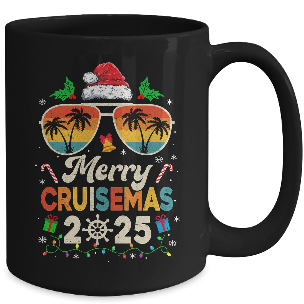 Merry Cruisemas 2025 Christmas Santa Reindeer Cruise Retro Mug | siriusteestore