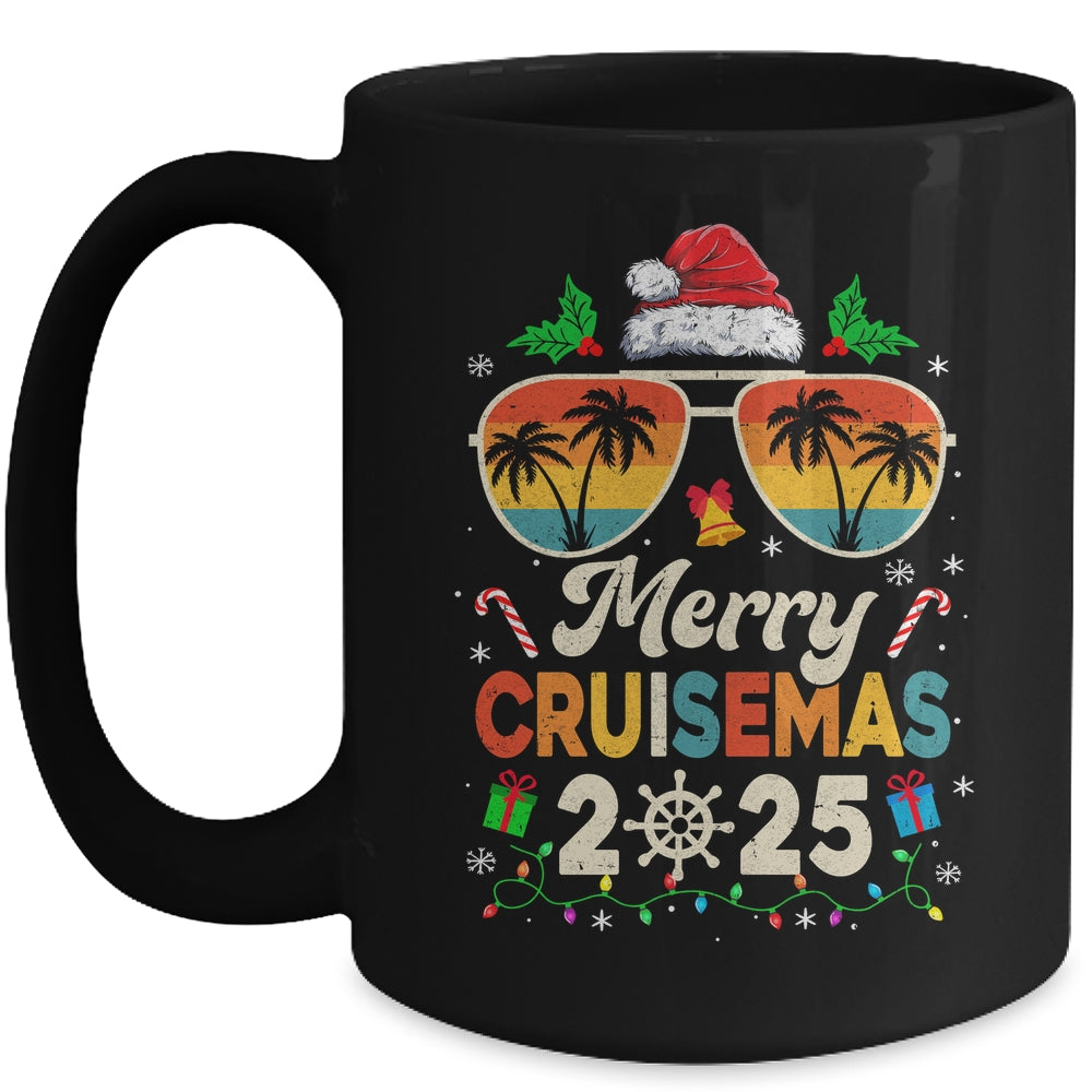 Merry Cruisemas 2025 Christmas Santa Reindeer Cruise Retro Mug | siriusteestore