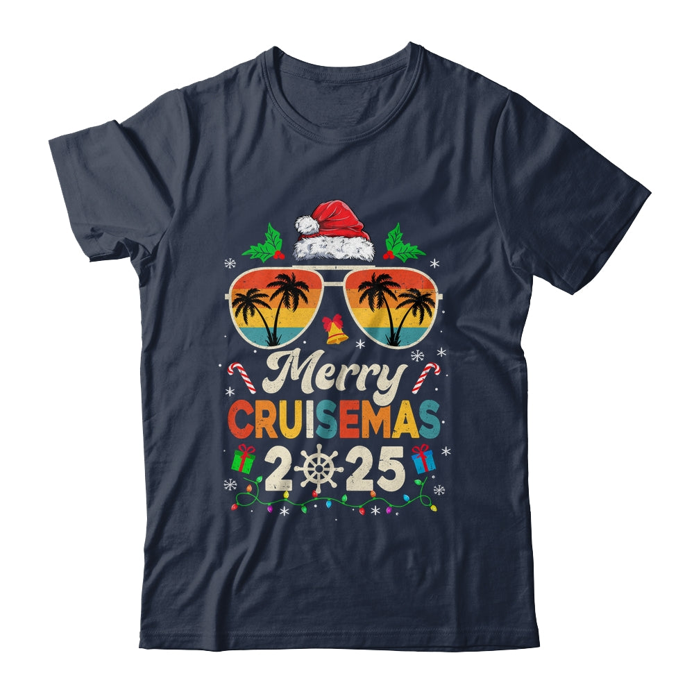 Merry Cruisemas 2025 Christmas Santa Reindeer Cruise Retro Shirt & Sweatshirt | siriusteestore
