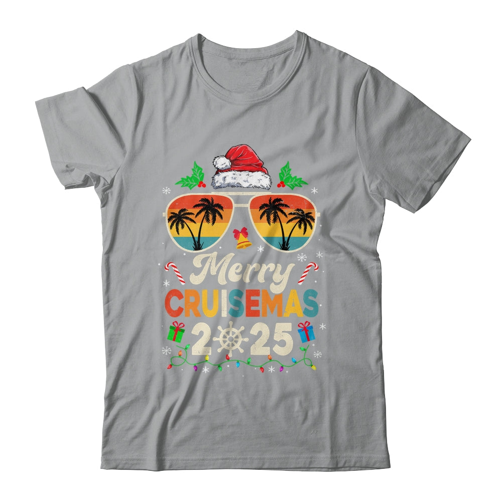 Merry Cruisemas 2025 Christmas Santa Reindeer Cruise Retro Shirt & Sweatshirt | siriusteestore