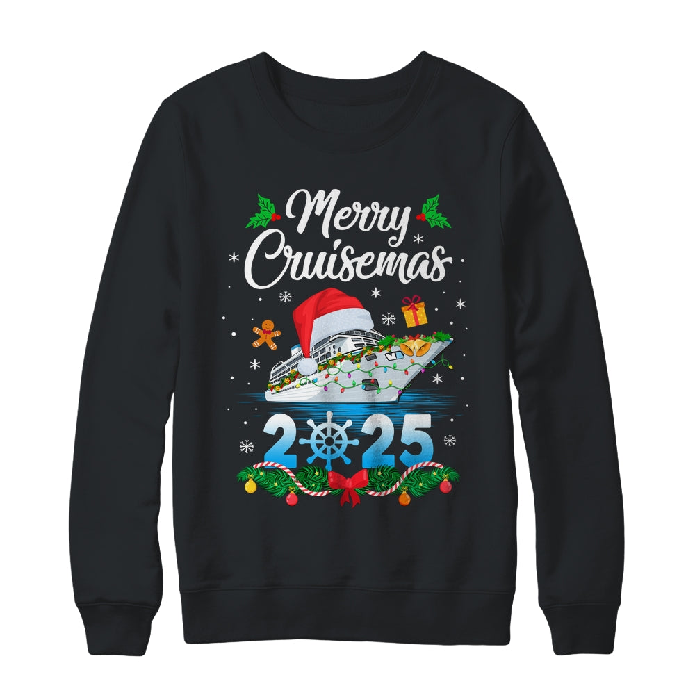 Merry Cruisemas 2025 Christmas Santa Reindeer Cruise Ship Shirt & Sweatshirt | siriusteestore