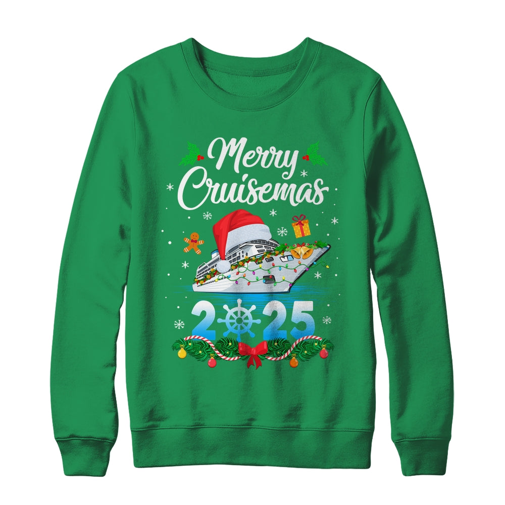 Merry Cruisemas 2025 Christmas Santa Reindeer Cruise Ship Shirt & Sweatshirt | siriusteestore