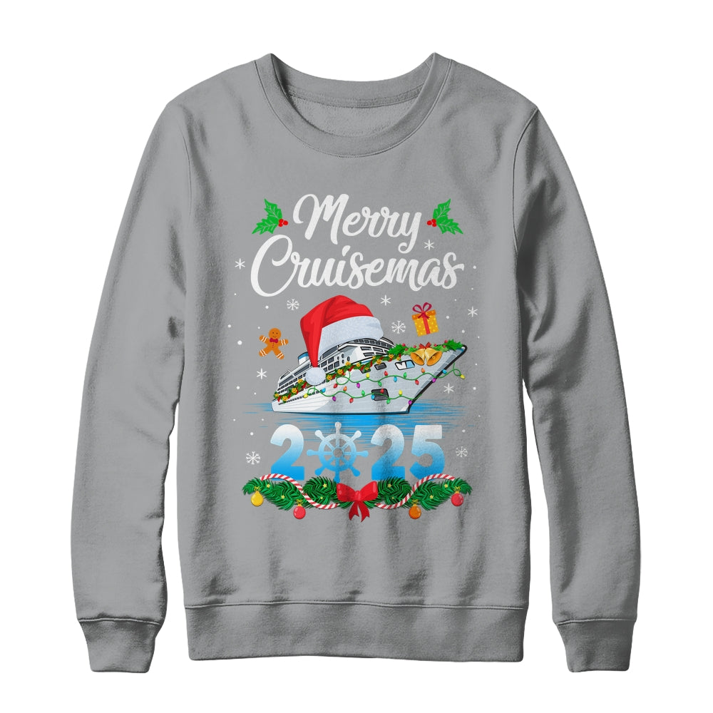 Merry Cruisemas 2025 Christmas Santa Reindeer Cruise Ship Shirt & Sweatshirt | siriusteestore