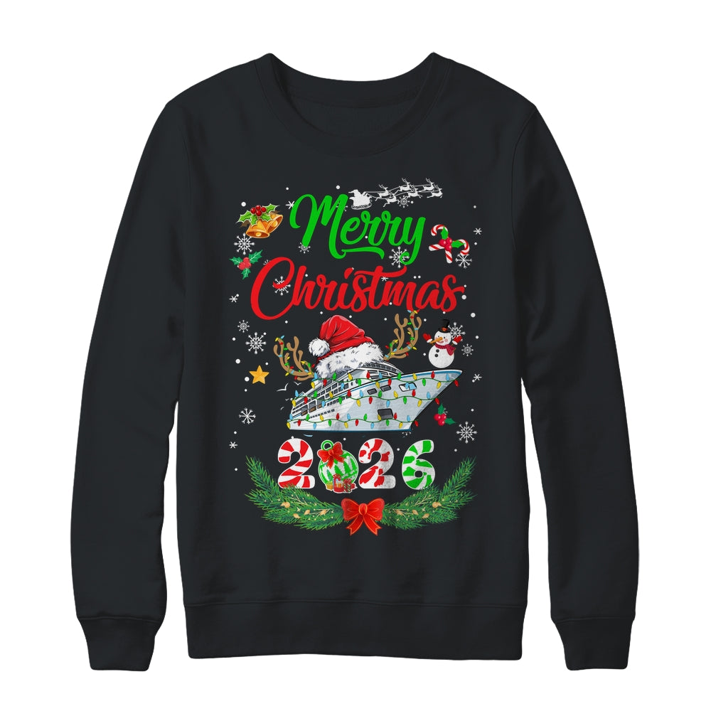 Merry Cruisemas 2026 Christmas Santa Reindeer Cruise Funny Shirt & Sweatshirt | siriusteestore