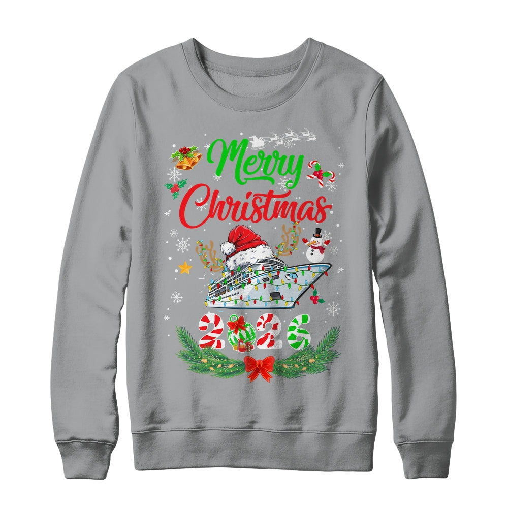 Merry Cruisemas 2026 Christmas Santa Reindeer Cruise Funny Shirt & Sweatshirt | siriusteestore