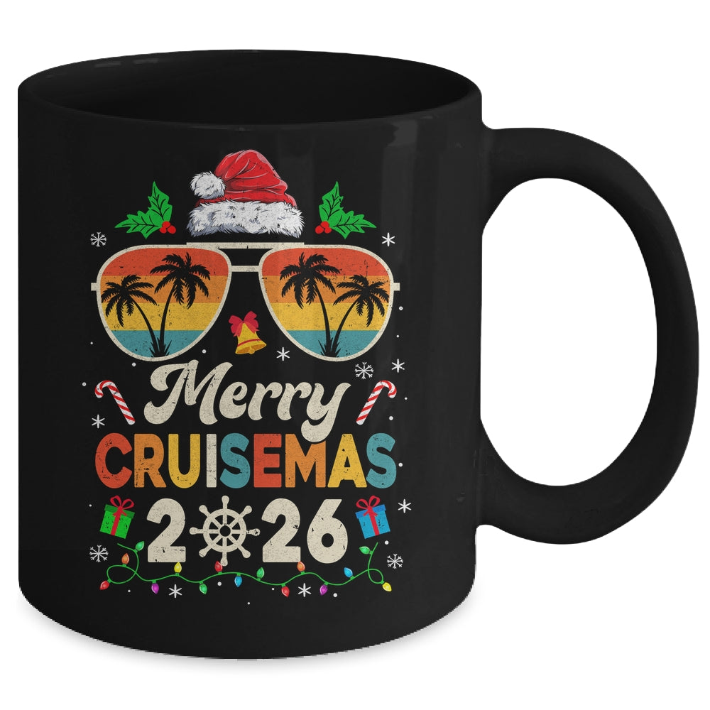 Merry Cruisemas 2026 Christmas Santa Reindeer Cruise Retro Mug | siriusteestore