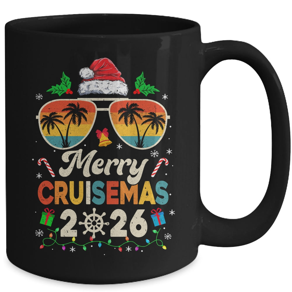 Merry Cruisemas 2026 Christmas Santa Reindeer Cruise Retro Mug | siriusteestore