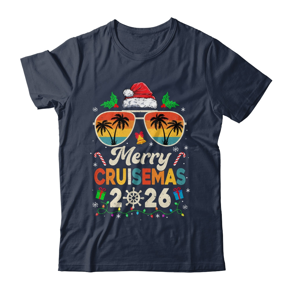 Merry Cruisemas 2026 Christmas Santa Reindeer Cruise Retro Shirt & Sweatshirt | siriusteestore