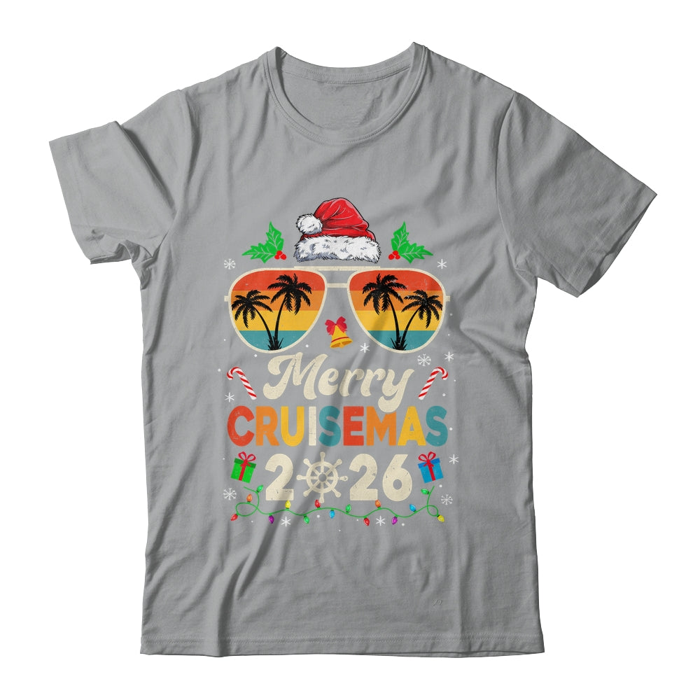 Merry Cruisemas 2026 Christmas Santa Reindeer Cruise Retro Shirt & Sweatshirt | siriusteestore