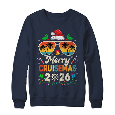 Merry Cruisemas 2026 Christmas Santa Reindeer Cruise Retro Shirt & Sweatshirt | siriusteestore