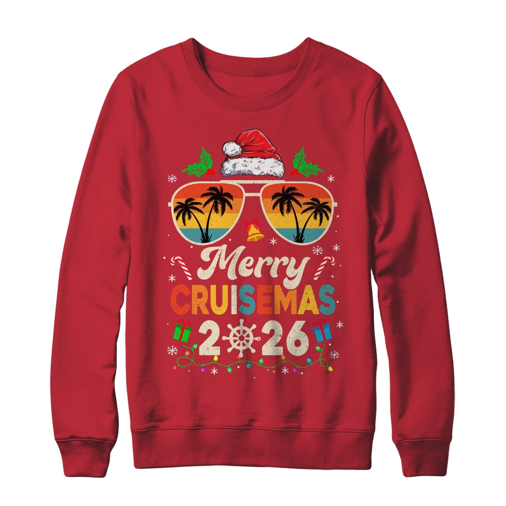 Merry Cruisemas 2026 Christmas Santa Reindeer Cruise Retro Shirt & Sweatshirt | siriusteestore