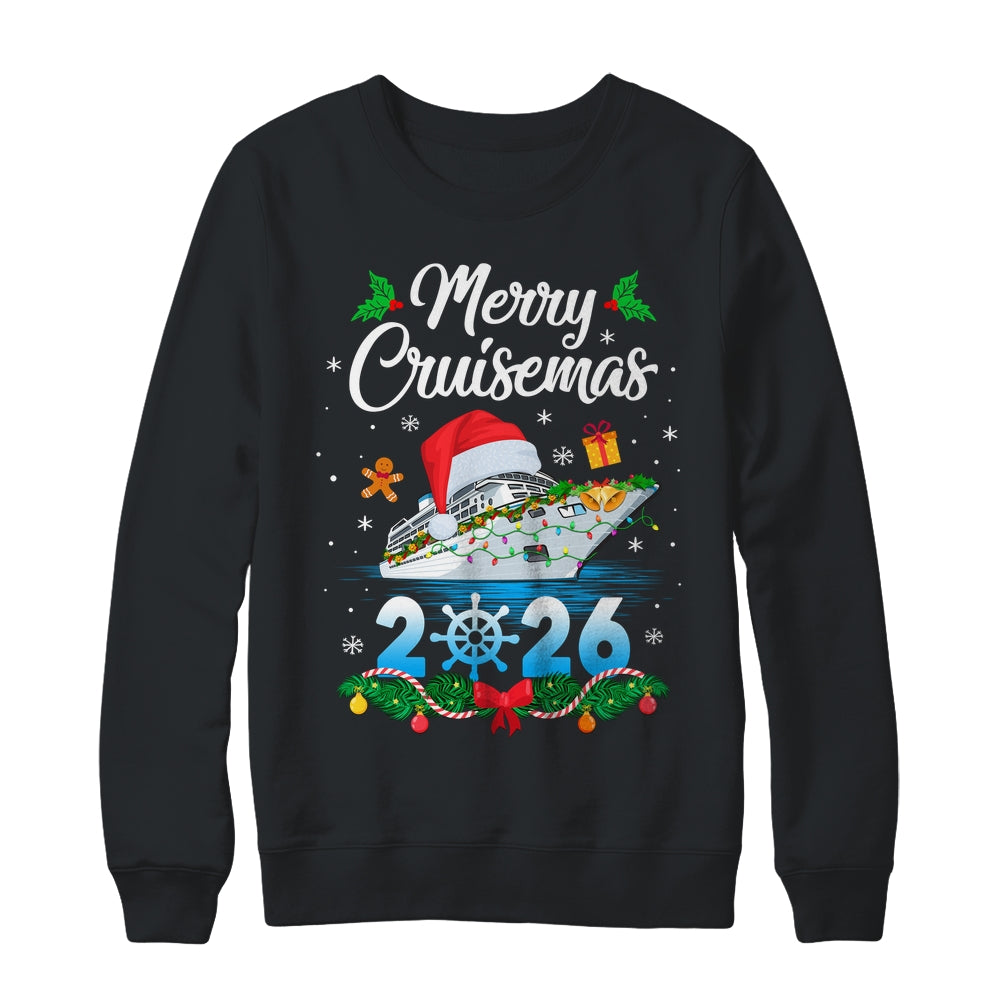 Merry Cruisemas 2026 Christmas Santa Reindeer Cruise Ship Shirt & Sweatshirt | siriusteestore