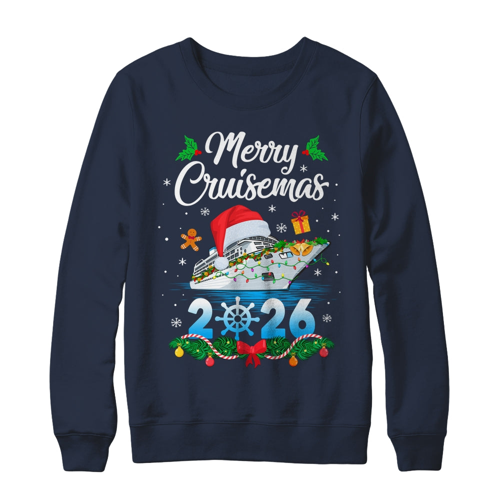 Merry Cruisemas 2026 Christmas Santa Reindeer Cruise Ship Shirt & Sweatshirt | siriusteestore