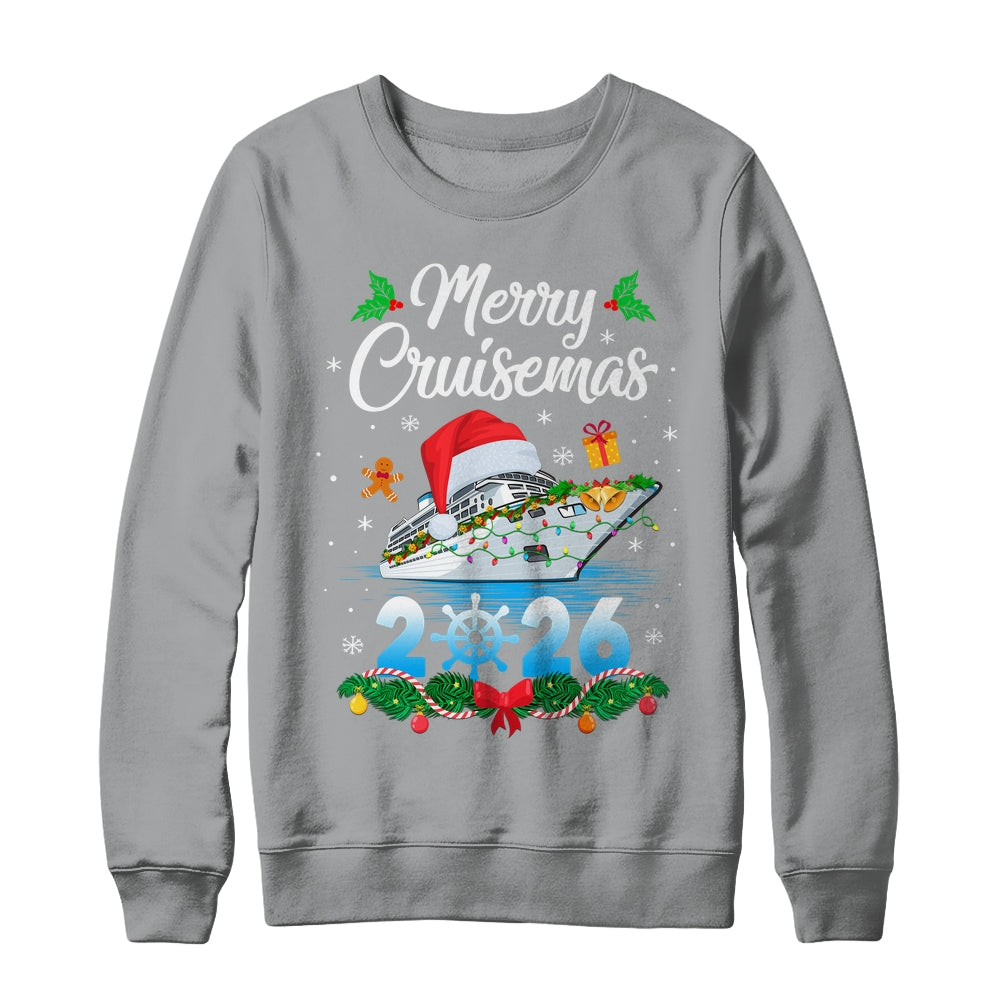 Merry Cruisemas 2026 Christmas Santa Reindeer Cruise Ship Shirt & Sweatshirt | siriusteestore