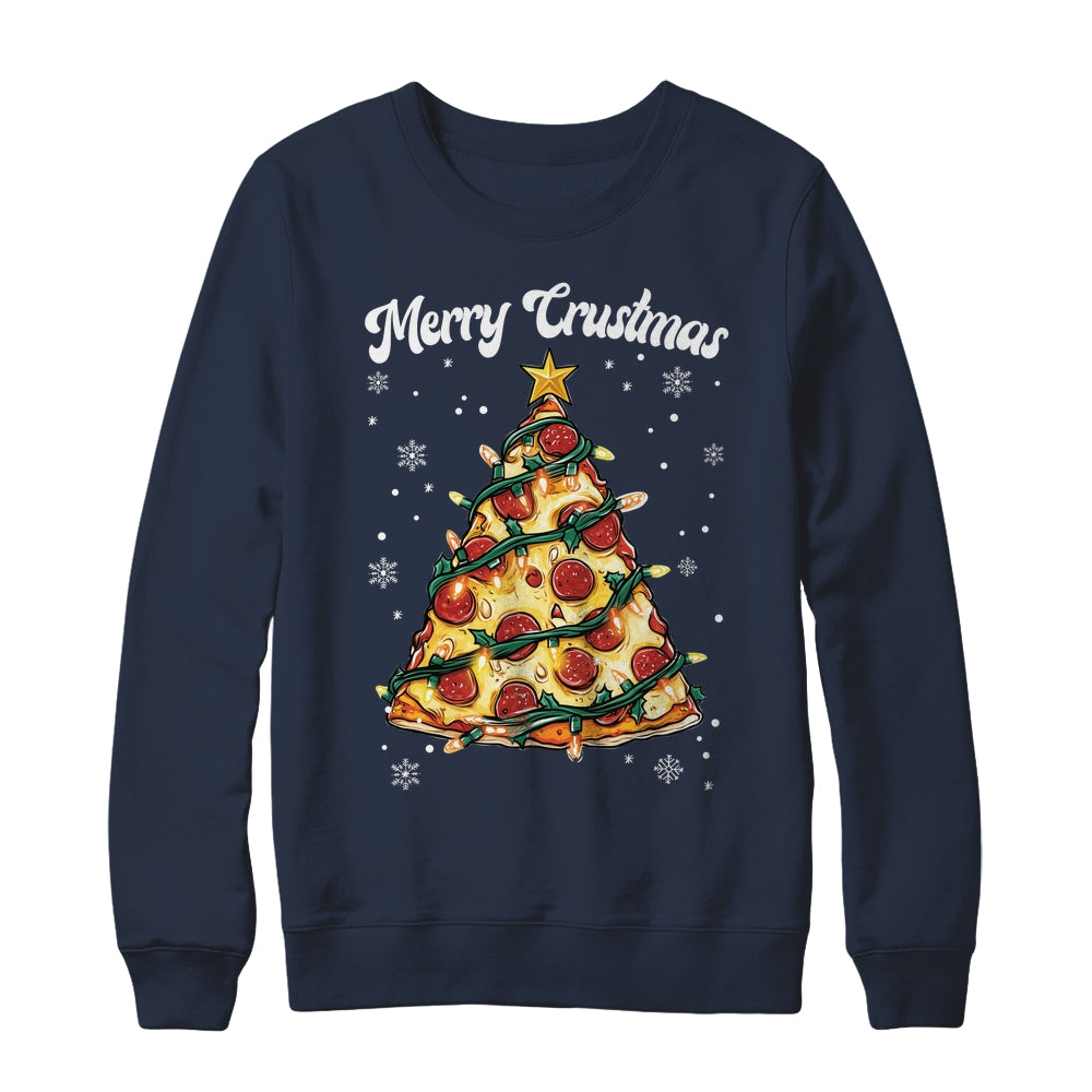 Merry Crustmas Pizza Christmas Tree Xmas Kids Men Women Shirt & Sweatshirt | siriusteestore