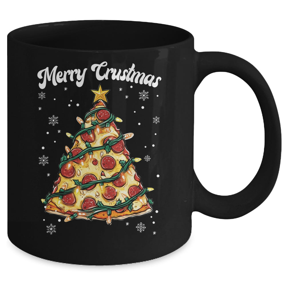 Merry Crustmas Pizza Christmas Tree Xmas Kids Men Women Mug | siriusteestore