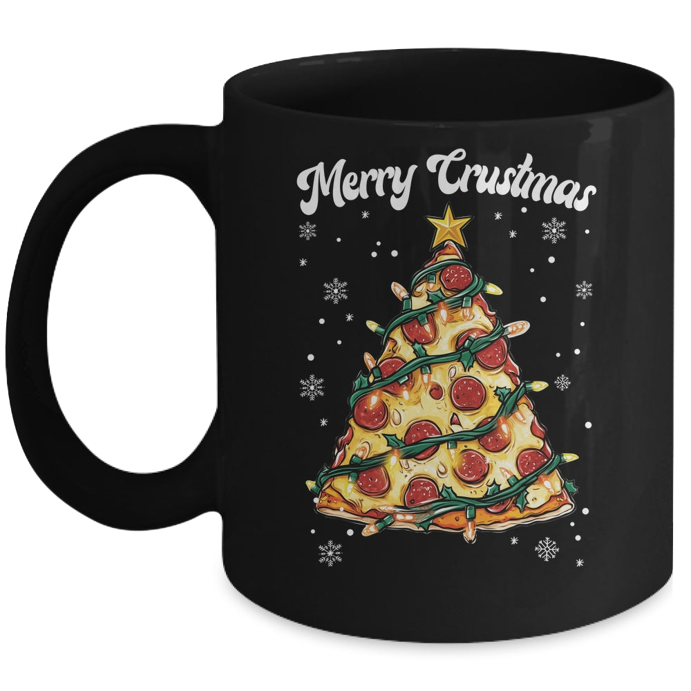 Merry Crustmas Pizza Christmas Tree Xmas Kids Men Women Mug | siriusteestore