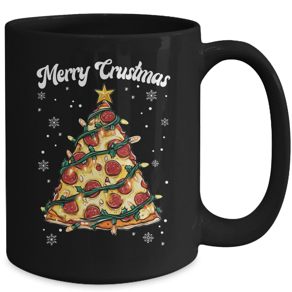 Merry Crustmas Pizza Christmas Tree Xmas Kids Men Women Mug | siriusteestore