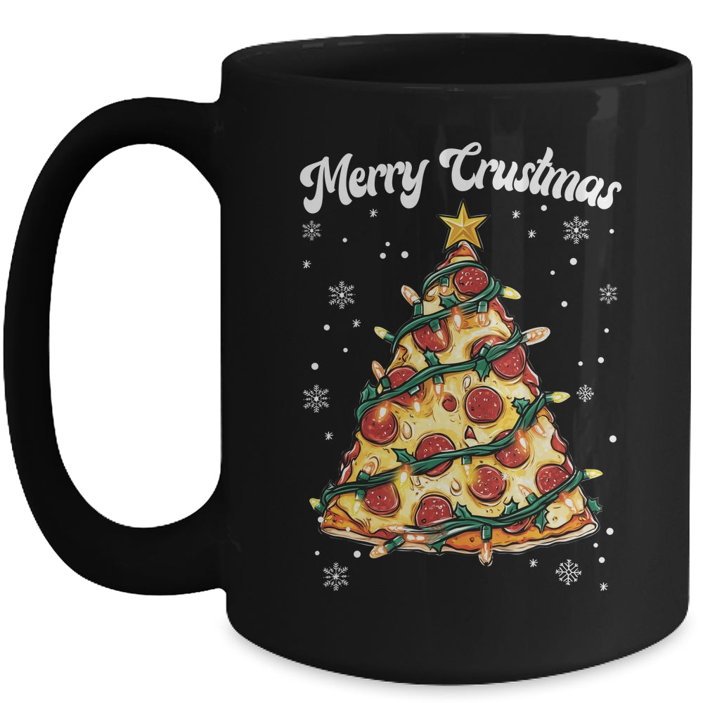 Merry Crustmas Pizza Christmas Tree Xmas Kids Men Women Mug | siriusteestore