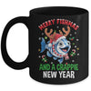 Merry Fishmas And A Crappie New Year Funny Fishing Pun Mug | siriusteestore