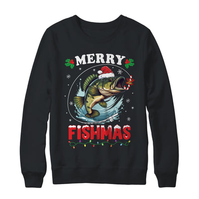 Merry Fishmas Fish Funny Fishing Christmas Dad Men Shirt & Sweatshirt | siriusteestore