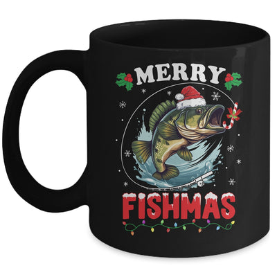 Merry Fishmas Fish Funny Fishing Christmas Dad Men Mug | siriusteestore