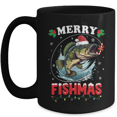 Merry Fishmas Fish Funny Fishing Christmas Dad Men Mug | siriusteestore